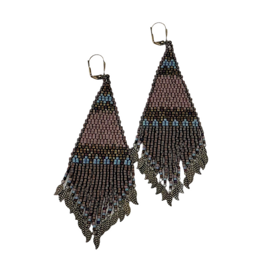 Large Beaded Earrings - 100