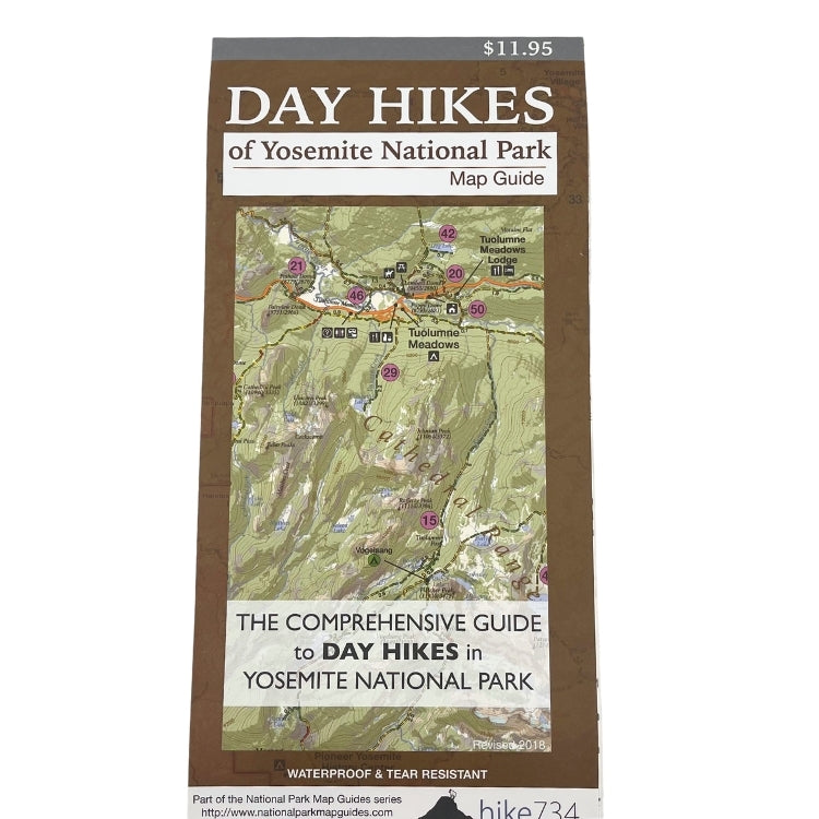 Day Hikes of Yosemite National Park Map