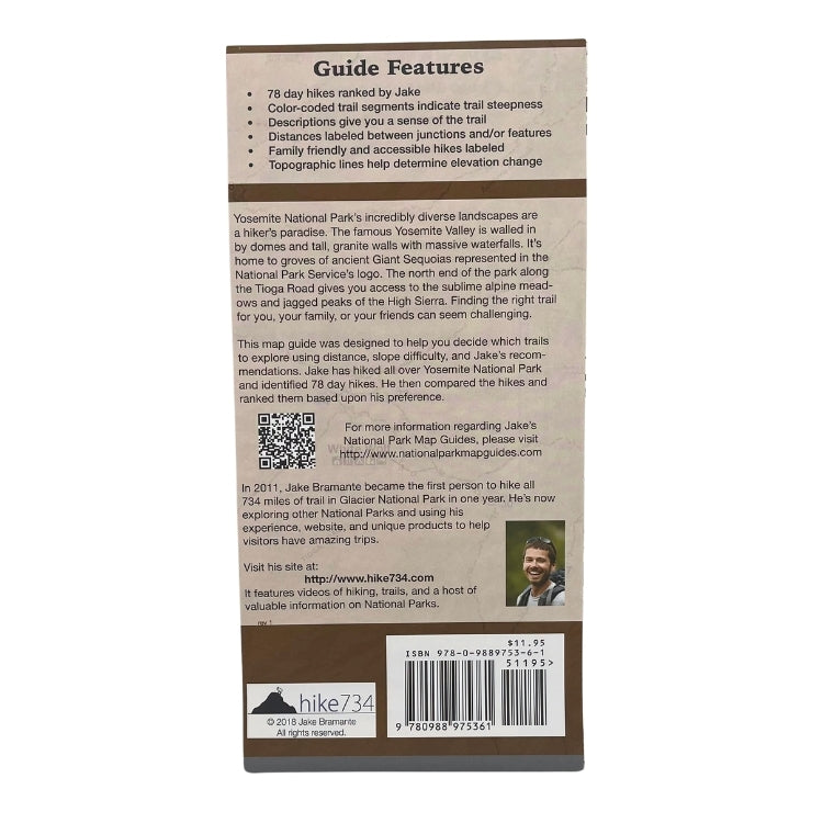 Day Hikes of Yosemite National Park Map