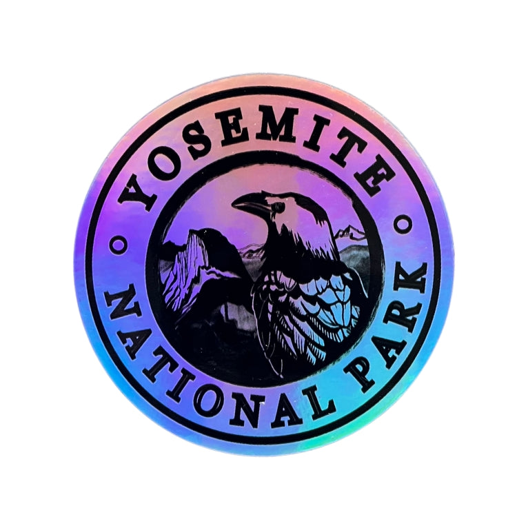 Half Dome Raven Holographic Sticker
