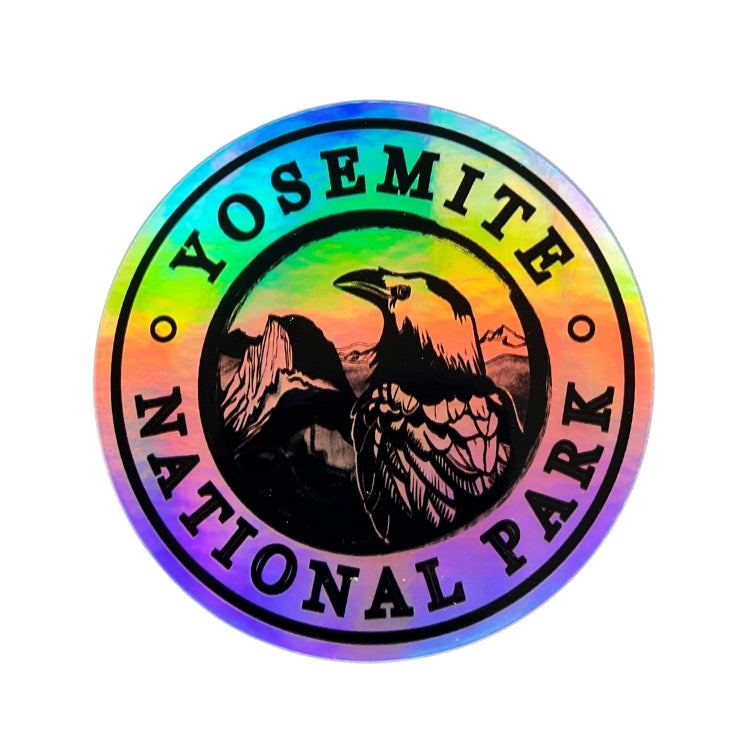 Half Dome Raven Holographic Sticker