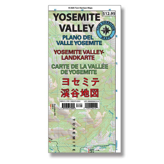 Yosemite Valley Multi-Language Map - NEW