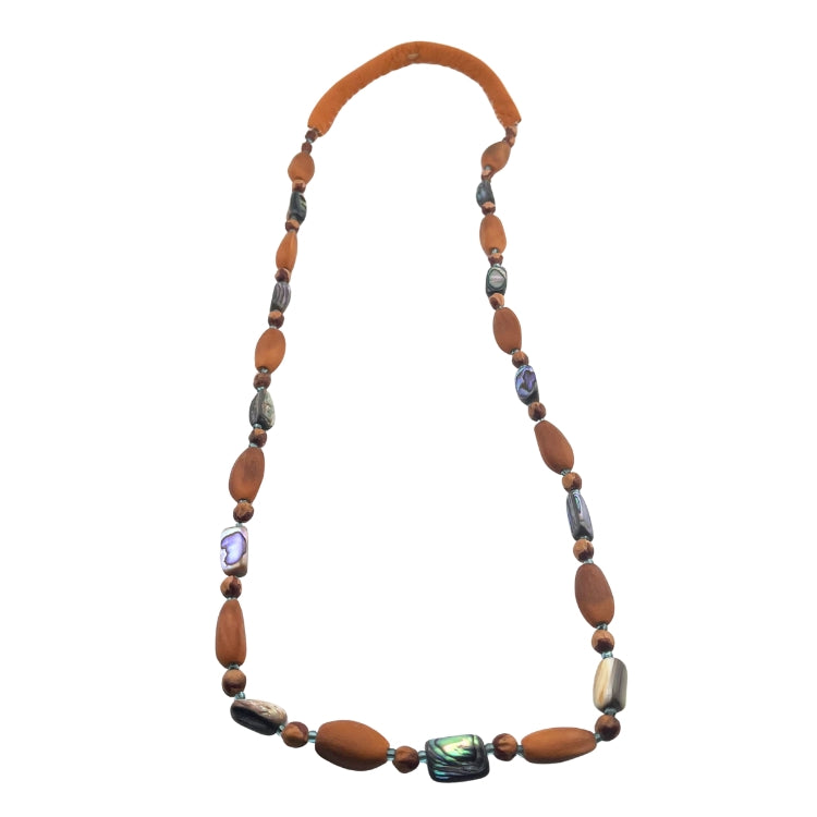Beaded Abalone Necklace - 110