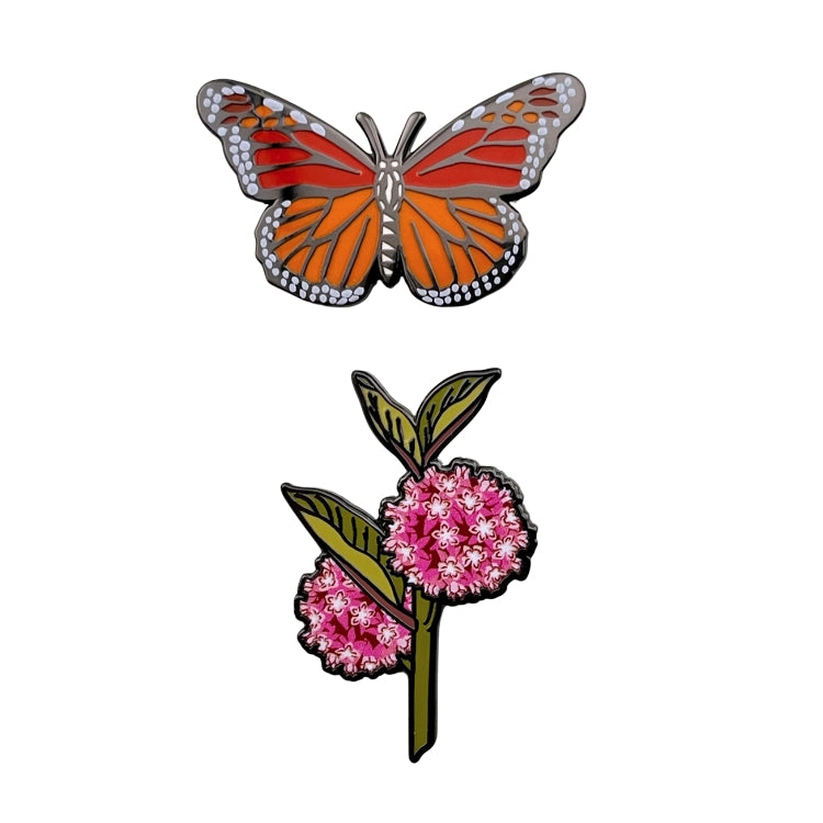 Monarch & Milkweed Pin Set