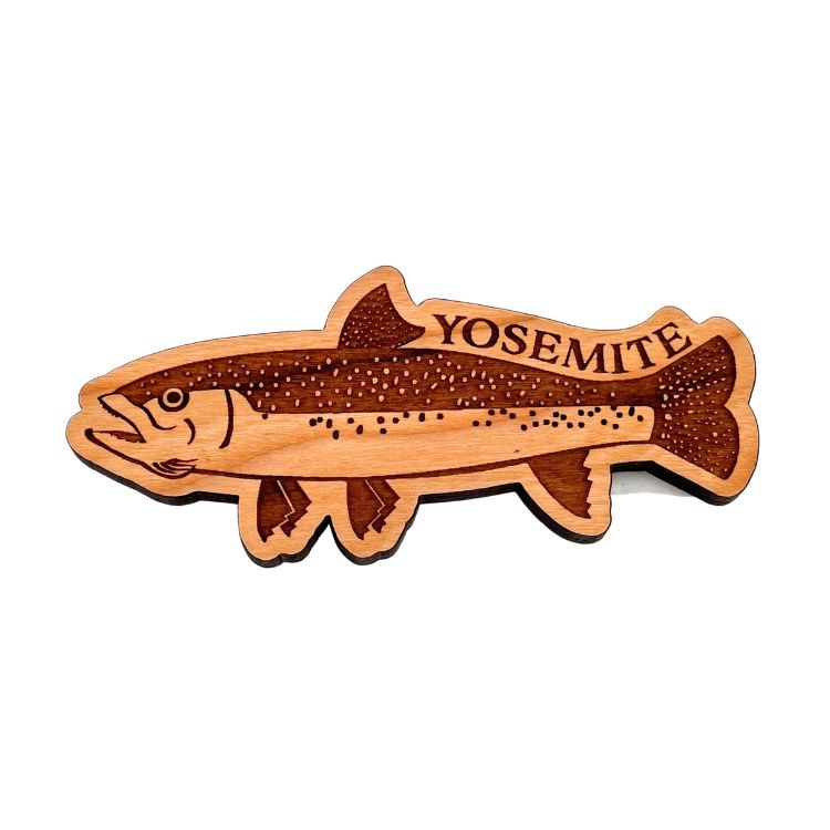 Yosemite Fish Wood Magnet