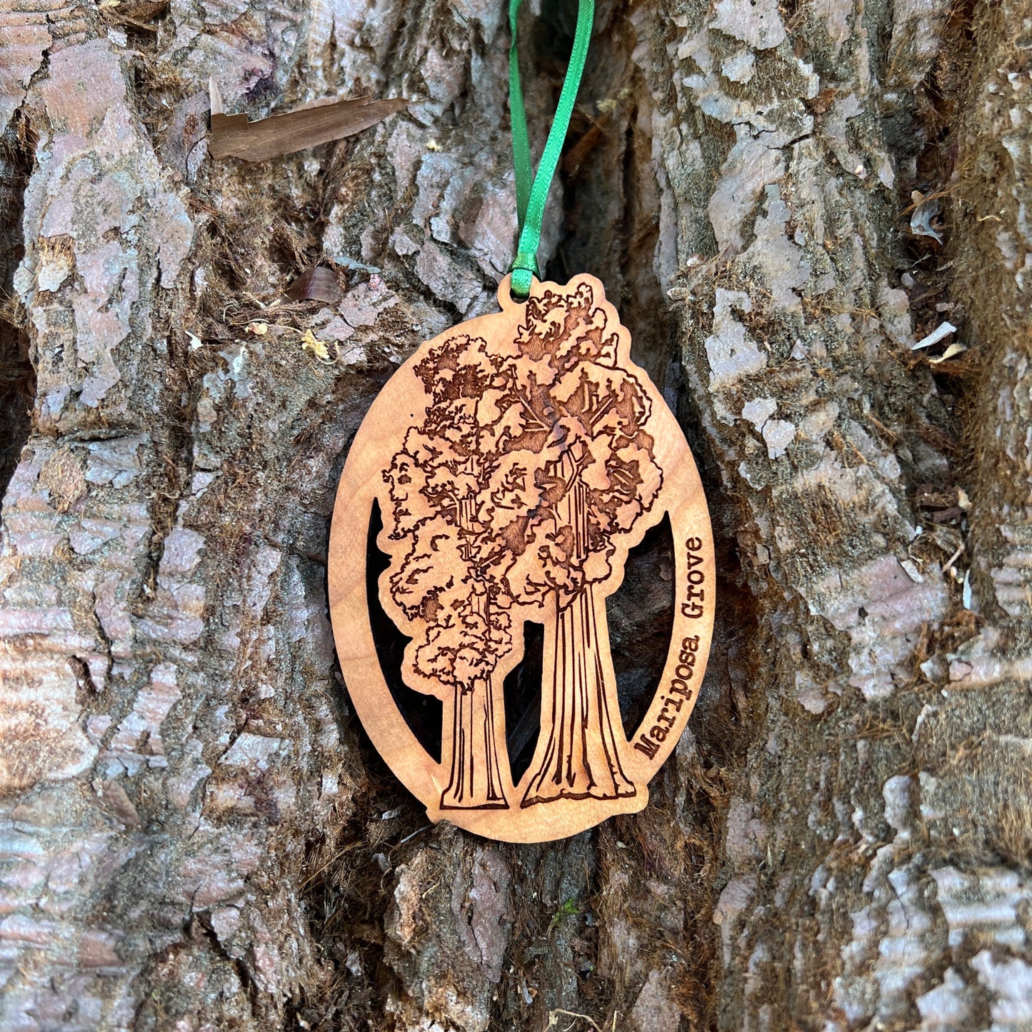 Mariposa Grove Wooden Ornament