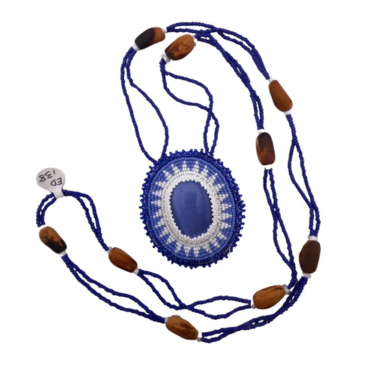 Beaded Medallion Necklace - 90