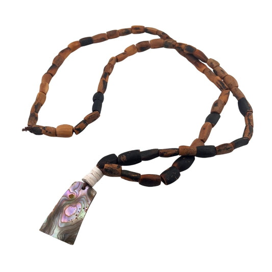 Abalone And Pinenut Necklace - 150