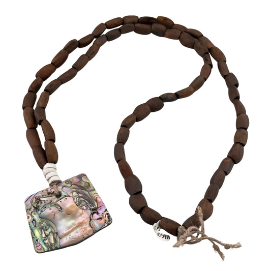 Abalone And Pinenut Necklace - 140