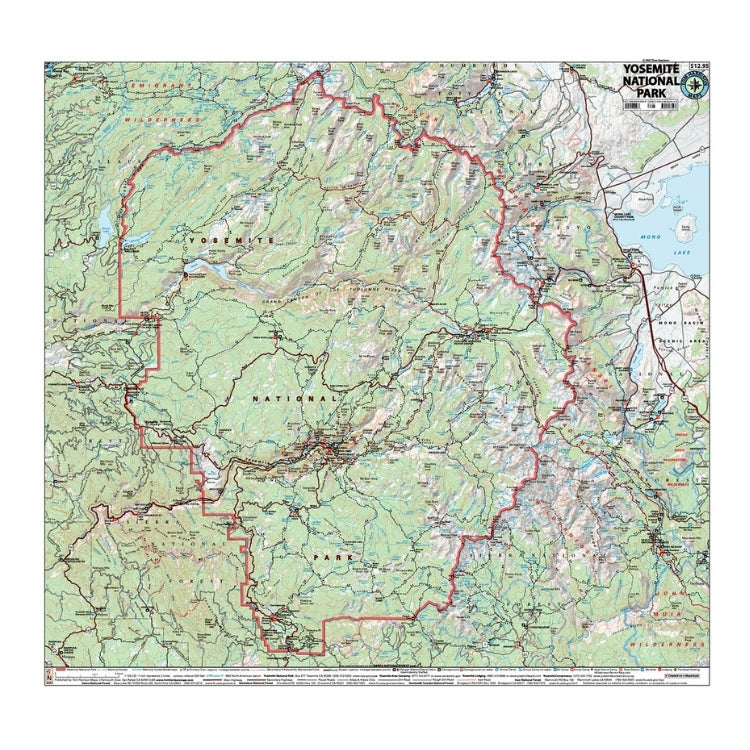 Tom Harrison Yosemite National Park Map - 2026