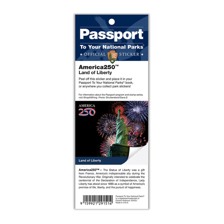 America250 Land of Liberty Passport Sticker