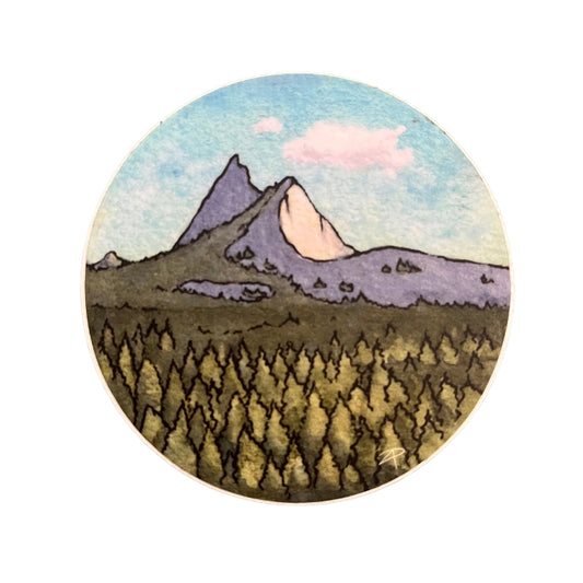 Cathedral Peak Sticker 3"