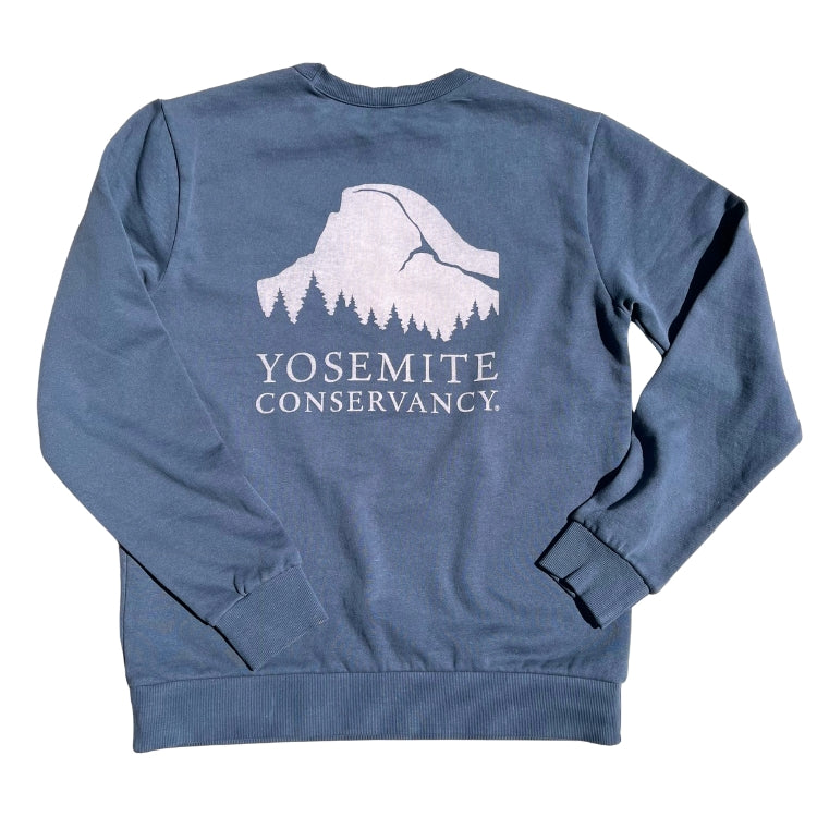 Yosemite Conservancy Fleece Crew - Steel Blue