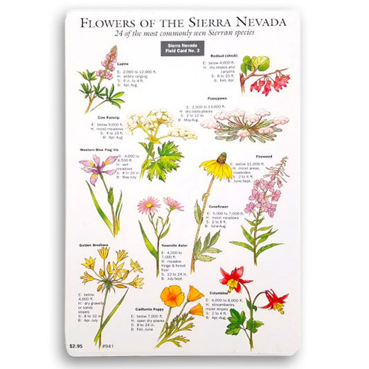 Flowers Sierra Nevada Field Card