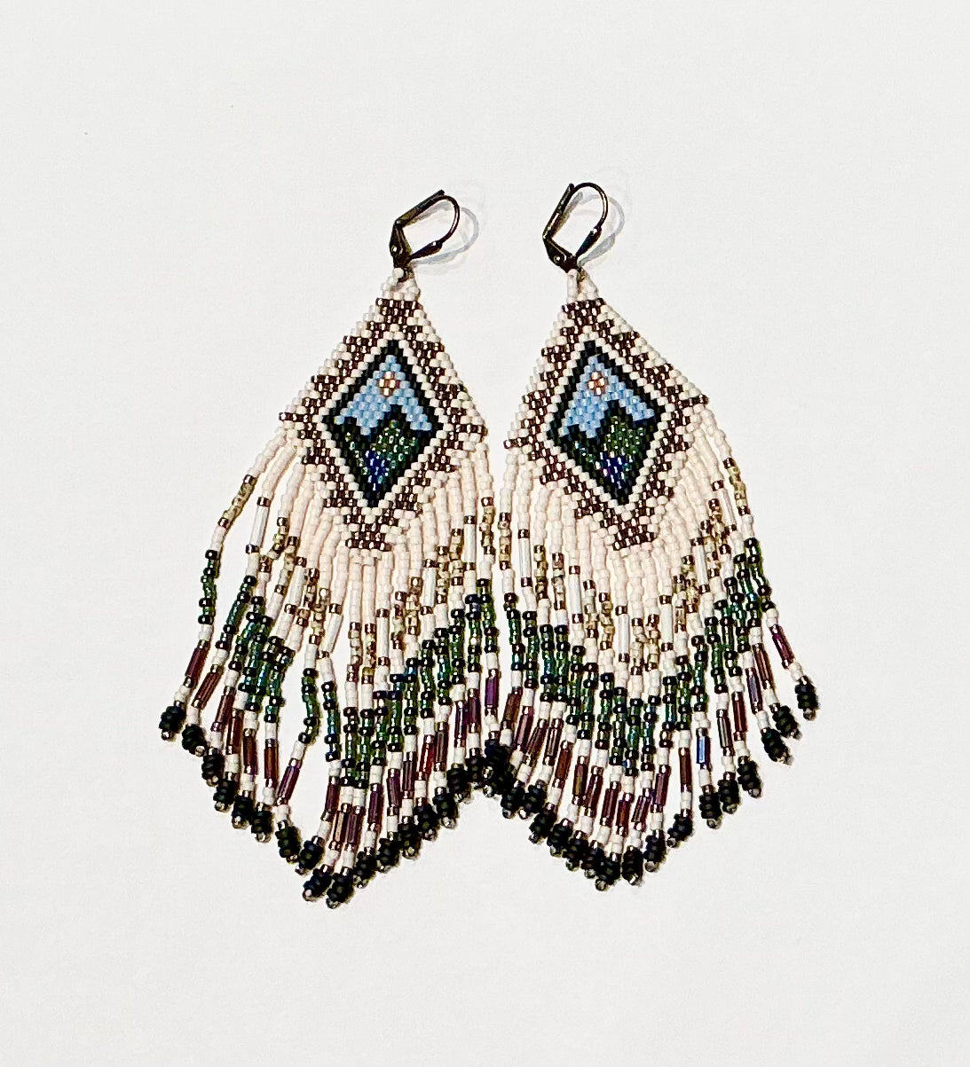 Large Beaded 4 to 6 Inch Earrings - 140