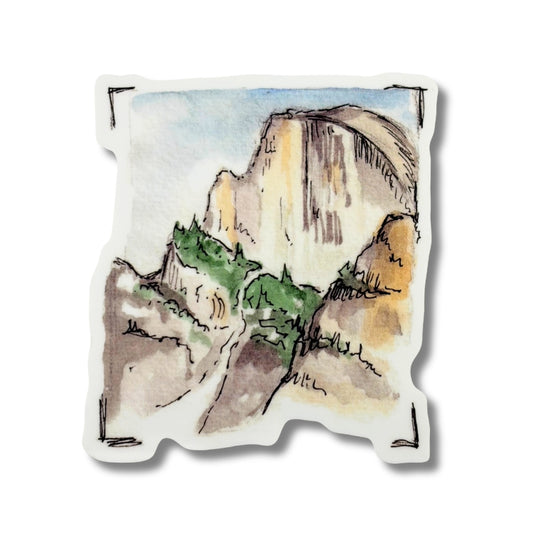 Half Dome Square Sticker