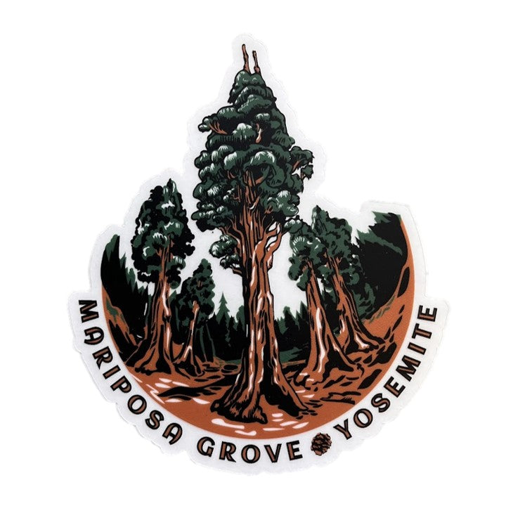 Mariposa Grove Sequoia Trees Sticker