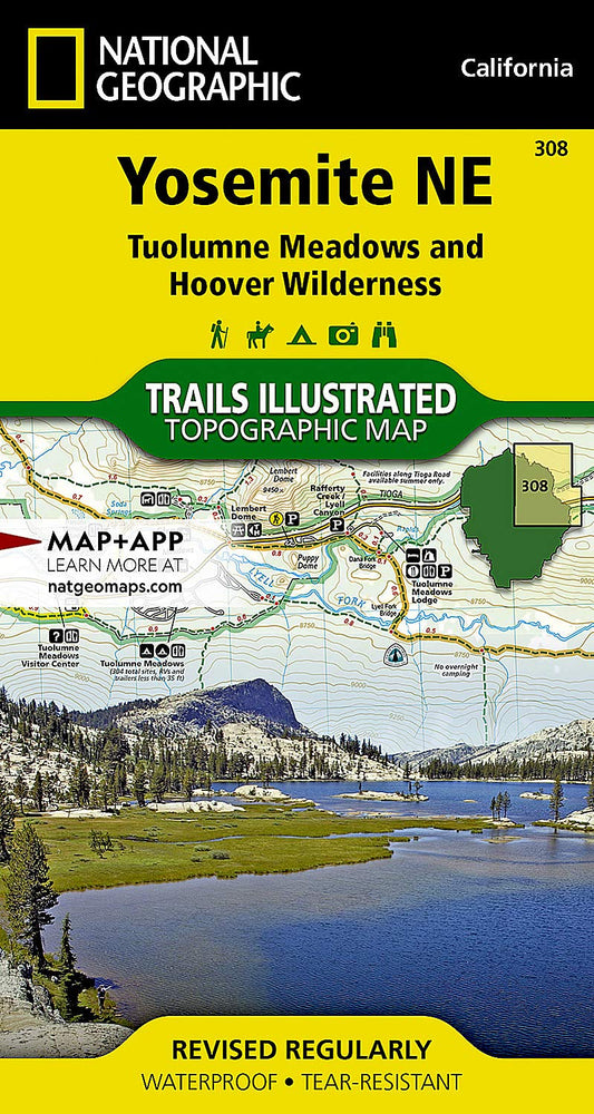 Yosemite NE Trails Illustrated: Tuolumne Meadows & Hoover Wilderness Topo Map