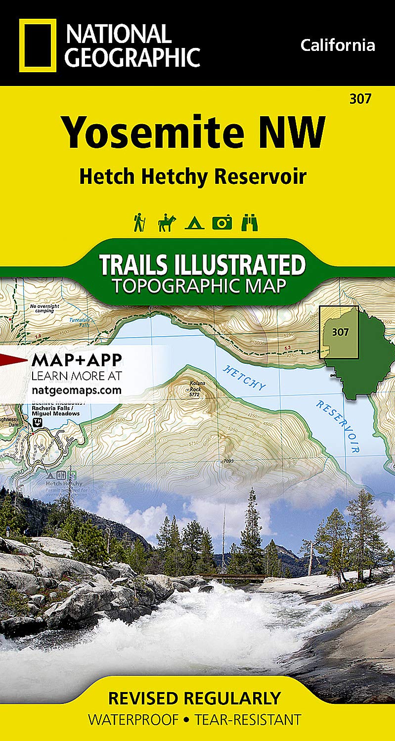 Yosemite NW Trails Illustrated: Hetch Hetchy Reservoir Topographical Map