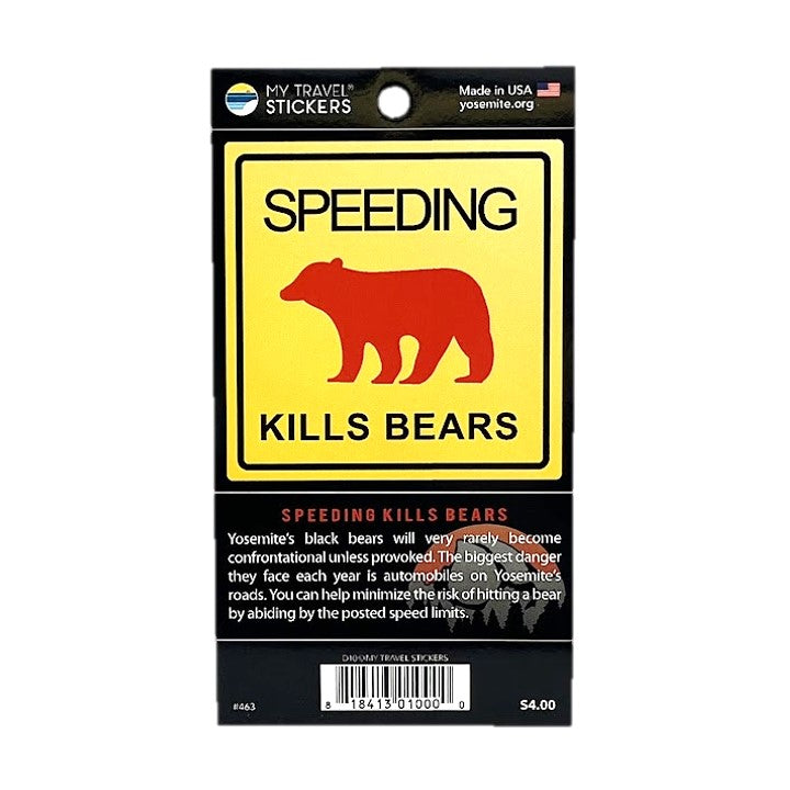 Speeding Kills Bears Decal