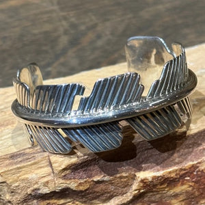 Sterling Silver Feather Bracelet