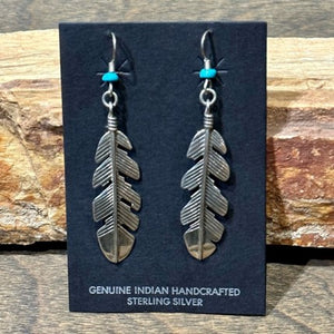 Sterling Silver Feather Earring -135