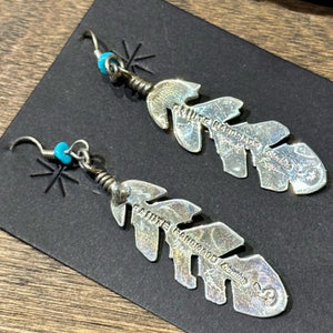 Sterling Silver Feather Earring -135