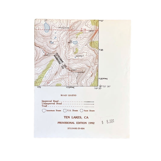 Ten Lakes 7.5M Quad Map