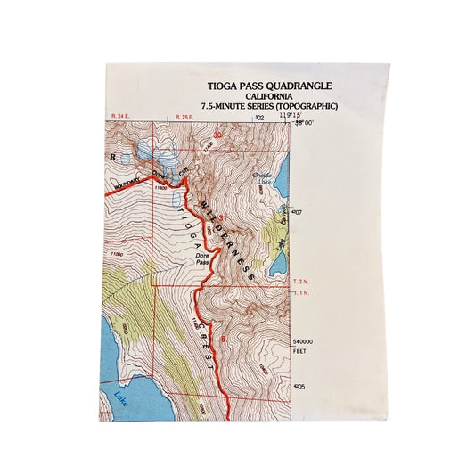 Tioga Pass 7.5M Quad Map