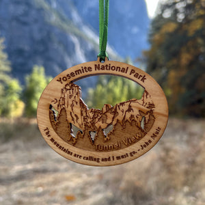 Tunnel View Wooden Ornament