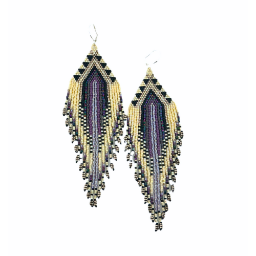 Large Beaded 4 to 6 Inch Earrings - 130