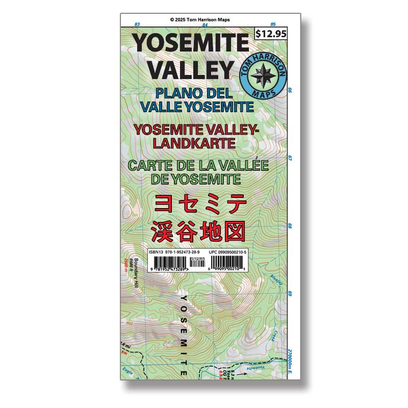 Yosemite Valley Multi-Language Map - NEW