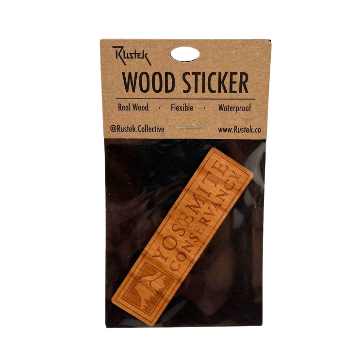 Horizontal Wood Logo Sticker – Yosemite Conservancy
