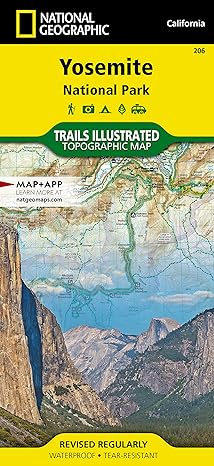 Yosemite National Park Trails Illustrated Topographical Map