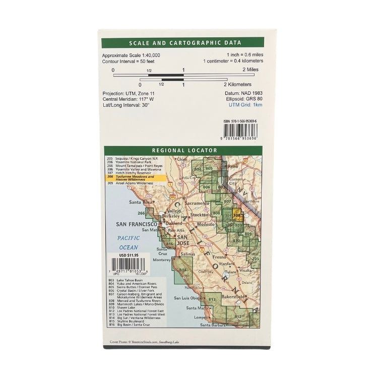 Yosemite NE Trails Illustrated: Tuolumne Meadows & Hoover Wilderness Topo Map