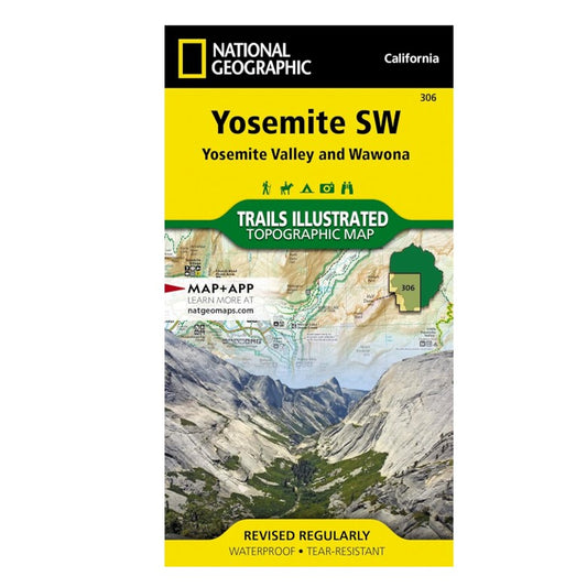 Yosemite SW Trails Illustrated: Yosemite Valley and Wawona - Topographical Map