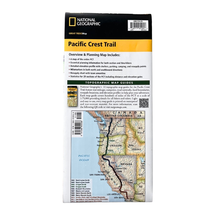 Pacific Crest Trail Map 9781566959568