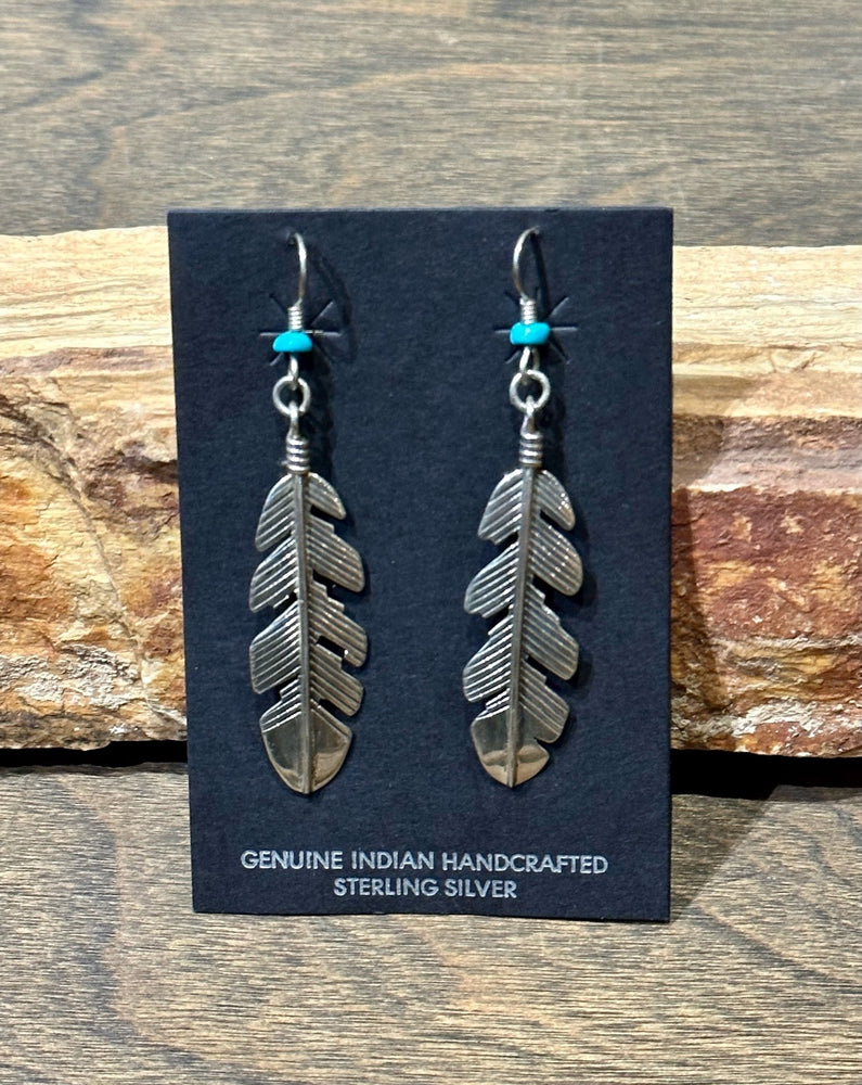 Sterling Silver Feather Earrings, 135